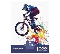 Jigsaw for Teenagers1000 Pieces Mountain Biker in Flight Puzzles for Adults Relax Games Precision Cutting Deal As Gifts for The Whole Family 52x38cm/1000pcs