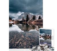 Jigsaw for Teenagers1000 Pieces Mountain Reflection in Still Water Toy Wall Decor Funny Gift Educational Game with Matching Poster And Trivia Sheet Size 50x75cm