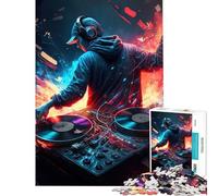 Jigsaw for Teenagers1000 Pieces Neon Dj Challenging To Complete Analysis And Logic Educational Game for And 14 Years And over (38X26CM)