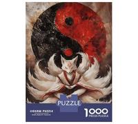 Jigsaw for Teenagers1000 Pieces Nine-Tailed Fox Yin Yang Jigsaw for Adults Toy Wall Decor A Work of Art Unique Birthday And Gifts 52x38cm/1000pcs