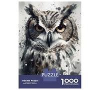 Jigsaw for Teenagers1000 Pieces Owl Beauty Watercolor Puzzle for Adults Brain Teaser Game Wall Decoration Stress Reduction Gifts 52x38cm/1000pcs