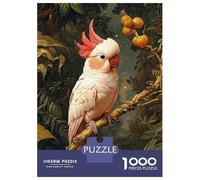 Jigsaw for Teenagers1000 Pieces Pink Cockatoo in Tropical Setting Puzzles for Adults Relax Games Precision Cutting Deal As Gifts for The Whole Family 70x50cm/1000pcs