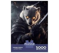Jigsaw for Teenagers1000 Pieces Polar Bear Warrior Samurai Animal Jigsaw for Adults Toy Wall Decor A Work of Art Unique Birthday And Gifts 38x26cm/1000pcs