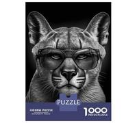 Jigsaw for Teenagers1000 Pieces Portrait of A Cougar Jigsaw for Adults Brain Teaser Game Difficult Hard Stress Reduction Gifts 52x38cm/1000pcs