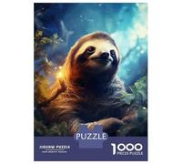 Jigsaw for Teenagers1000 Pieces Rainforest Sloth Wall Art Print Puzzle for Adults Hands-on Game Perfect Decoration Unique Birthday And Gifts 38x26cm/1000pcs