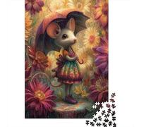 Jigsaw for Teenagers1000 Pieces Rainy Day Mouse Adventure Puzzle for Adults Hands-on Game Perfect Decoration Unique Birthday And Gifts 52x38cm/1000pcs