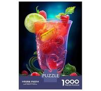 Jigsaw for Teenagers1000 Pieces Raspberry Lemonade Cocktail Jigsaws for Adults Family Games Analysis And Logic Deal As Gifts for The Whole Family 52x38cm/1000pcs