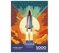 Jigsaw for Teenagers1000 Pieces Rocket Go Space Puzzle for Adults Brain Teaser Game Wall Decoration Stress Reduction Gifts 38x26cm/1000pcs