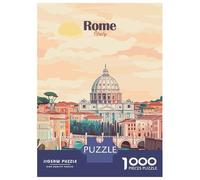 Jigsaw for Teenagers1000 Pieces Rome Italy Travel Jigsaw for Adults Brain Teaser Game Difficult Hard Stress Reduction Gifts 52x38cm/1000pcs