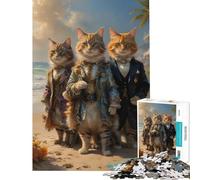 Jigsaw for Teenagers1000 Pieces Royal Aristocrats Cats Toy Intellectual Game Brain Teaser Game Difficult Hard Great Gifts for Games (Size 38x26cm)