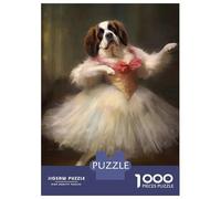 Jigsaw for Teenagers1000 Pieces Saint Bernard Ballerina Jigsaw for Adults Toy Wall Decor A Work of Art Unique Birthday And Gifts 52x38cm/1000pcs