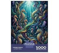 Jigsaw for Teenagers1000 Pieces Seahorse Underwater Fantasy Jigsaw for Adults Toy Wall Decor A Work of Art Unique Birthday And Gifts 52x38cm/1000pcs