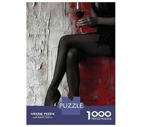 Jigsaw for Teenagers1000 Pieces Sexy Women's Tights Black Puzzle for Adults Hands-on Game Perfect Decoration Unique Birthday And Gifts 52x38cm/1000pcs