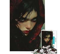 Jigsaw for Teenagers1000 Pieces Shadowed Gaze︰ Dark Enchantress for Birthday, Chrismas Enhance Memory Toy Wall Decor Suitable for People Aged 14 And Above (38X52cm)