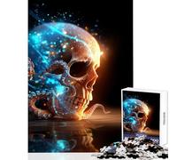 Jigsaw for Teenagers1000 Pieces Skull And Octopus Tentacles Digital Art Puzzles for Teenagers Difficult Challenge for Birthday, Chrismas Challenging Game And Family Play (38x52cm)