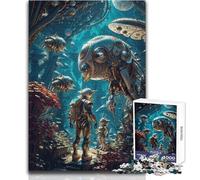 Jigsaw for Teenagers1000 Pieces Space Odyssey Alien Vista Perfect Decoration Practical Game Secret Santa Gifts (size 38x52cm)