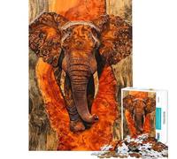 Jigsaw for Teenagers1000 Pieces The Elephant's Grace Puzzles for Teenagers Precision Cutting Parent-child Interaction Brainteaser Family Games (Size 38x26cm)