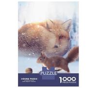 Jigsaw for Teenagers1000 Pieces The Fox And Squirrel Puzzles for Adults Relax Games Precision Cutting Deal As Gifts for The Whole Family 38x26cm/1000pcs