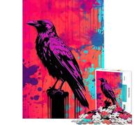 Jigsaw for Teenagers1000 Pieces The Raven Abstract Art Challenging To Complete Birthday Present Educational Games for 14+ Puzzle Game Offered (50x75cm)