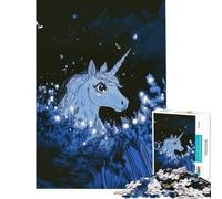 Jigsaw for Teenagers1000 Pieces Unicorn in Moonlight Educational Game for Educational Game Challenge Toy Gifts Ideas Hand Speed Race (Size 75x50cm)