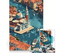 Jigsaw for Teenagers1000 Pieces Venice from Above Fun Games Train Your Brain And Hands Suitable for Desktop Decoration 38x26cm