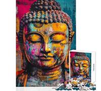 Jigsaw for Teenagers1000 Pieces Vibrant Buddha Artwork Jigsaw Puzzle Family Games Pattern Assembly Deal As Gifts for The Whole Family (Size 38x52cm)