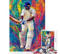 Jigsaw for Teenagers1000 Pieces Vibrant Cricket Artistry Jigsaw Puzzle Family Games Pattern Assembly Deal As Gifts for The Whole Family (Size 50x75cm)