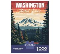 Jigsaw for Teenagers1000 Pieces Washington State Travel Jigsaw for Adults Brain Teaser Game Difficult Hard Stress Reduction Gifts 38x26cm/1000pcs