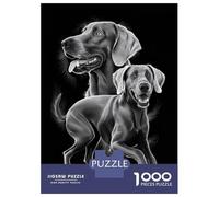 Jigsaw for Teenagers1000 Pieces Weimaraner Dog Portrait Jigsaw for Adults Brain Teaser Game Difficult Hard Stress Reduction Gifts 38x26cm/1000pcs