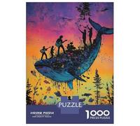 Jigsaw for Teenagers1000 Pieces Whale Symphony Jigsaws for Adults Brain Teaser Game Enhance Memory Help The Brain Exercise 38x26cm/1000pcs