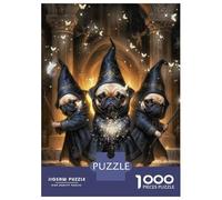 Jigsaw for Teenagers1000 Pieces Whimsical Cowboy Cat Guns Puzzle for Adults Family Games Staycation Kill Time for Birthday, Chrismas 52x38cm/1000pcs