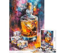 Jigsaw for Teenagers1000 Pieces Whiskey & Ice A Vibrant Still Life Jigsaw Puzzle Family Games Pattern Assembly Deal As Gifts for The Whole Family (Size 50x75cm)