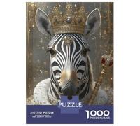 Jigsaw for Teenagers1000 Pieces Zebra King Puzzles for Adults Relax Games Precision Cutting Deal As Gifts for The Whole Family 52x38cm/1000pcs