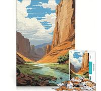 Jigsaw for Teenagers1000 Pieces Zion National Park River Brain Teaser Game Challenging To Complete Gifts for Friends And Family 50x75cm
