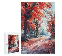Jigsaw for Teenagerss 1000 PCS Autumn Blaze Path Teenagers Puzzles Relaxing Games Pattern Assembly Unique Birthday And Xmas Gifts 1000 PCS