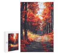 Jigsaw for Teenagerss 1000 PCS Autumn Path Pixel Art Jigsaws for Adults Relaxing Games For Family Fun Christmas Birthday Gifts 1000 PCS