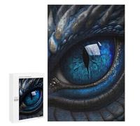 Jigsaw for Teenagerss 1000 PCS Blue Dragon Eye Adult Jigsaw Puzzle Brain Teaser Game Perfect Decoration Fun at Home Activities, 1000 PCS