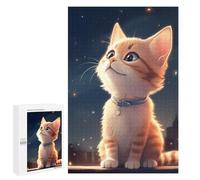 Jigsaw for Teenagerss 1000 PCS Comic Cat At Night Puzzle for Adults Relax Games But Fun And Humorous Unique Birthday And Xmas Gifts 1000 PCS