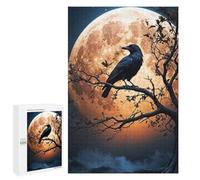 Jigsaw for Teenagerss 1000 PCS Crow at Night Adult Jigsaw Puzzle Brain Teaser Game Perfect Decoration Fun at Home Activities, 1000 PCS