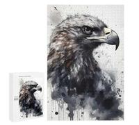 Jigsaw for Teenagerss 1000 PCS Eagle Beauty Black Ink Adult Jigsaw Puzzle Brain Teaser Game Perfect Decoration Fun at Home Activities, 1000 PCS