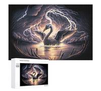 Jigsaw for Teenagerss 1000 PCS Enchanted Swan Storm Puzzles for Adults Relax Games Analysis And Logic Fun at Home Activities, 1000 PCS