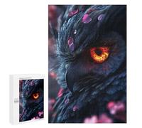 Jigsaw for Teenagerss 1000 PCS Fiery Owl Close-Up Teenagers Puzzles Relaxing Games Pattern Assembly Unique Birthday And Xmas Gifts 1000 PCS