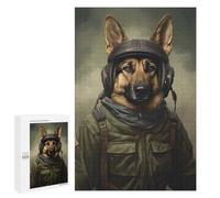 Jigsaw for Teenagerss 1000 PCS German Shepherd Soldier Puzzles for Adults Relax Games Analysis And Logic Fun at Home Activities, 1000 PCS