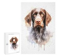 Jigsaw for Teenagerss 1000 PCS German Wirehaired Pointer Puzzle for Adults Relax Games But Fun And Humorous Unique Birthday And Xmas Gifts 1000 PCS
