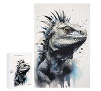 Jigsaw for Teenagerss 1000 PCS Iguana Beauty Inked Lizard Adult Jigsaw Puzzle Brain Teaser Game Perfect Decoration Fun at Home Activities, 1000 PCS