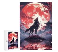 Jigsaw for Teenagerss 1000 PCS Japanese Black Wolf Puzzle for Adults Relax Games But Fun And Humorous Unique Birthday And Xmas Gifts 1000 PCS