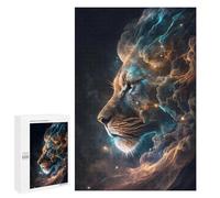 Jigsaw for Teenagerss 1000 PCS Lion in Cosmic Clouds Adult Jigsaw Puzzle Brain Teaser Game Perfect Decoration Fun at Home Activities, 1000 PCS