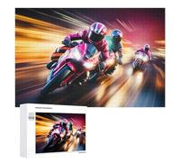 Jigsaw for Teenagerss 1000 PCS Racing Motorcycle Speed -2 Teenagers Puzzles Relaxing Games Pattern Assembly Unique Birthday And Xmas Gifts 1000 PCS