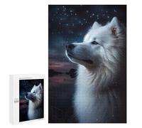 Jigsaw for Teenagerss 1000 PCS Samoyed Dog Adult Jigsaw Puzzle Brain Teaser Game Perfect Decoration Fun at Home Activities, 1000 PCS