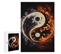 Jigsaw for Teenagerss 1000 PCS Shadow Flame Yin And Yang Puzzle for Adults Relax Games But Fun And Humorous Unique Birthday And Xmas Gifts 1000 PCS